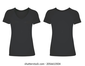 Black women t shirt. vector illustration