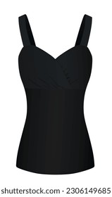 Black women top. vector illustration