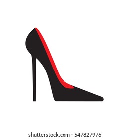 black women's shoe high-heeled