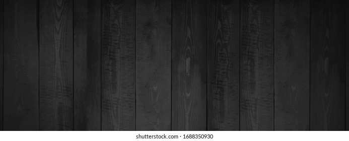 Black Wood Background Vector Design