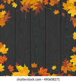 Black wood laths background. Eps 10 vector file.