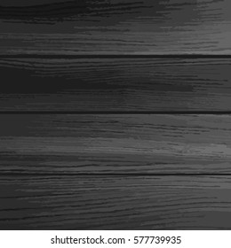 Black wood texture background. Realistic planks. Wood background. Used as background for display your products -Vector illustration.