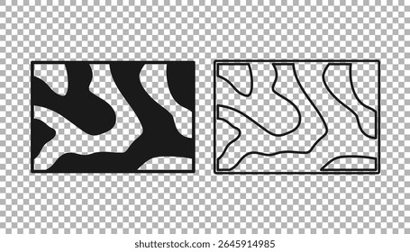 Black Wooden beam icon isolated on transparent background. Lumber beam plank.  Vector