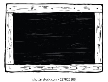 Black wooden board
