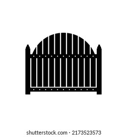 Black Wooden Fence Decorative House Clipart Stock Vector (Royalty Free ...