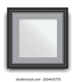 Black wooden frame board vector version. 