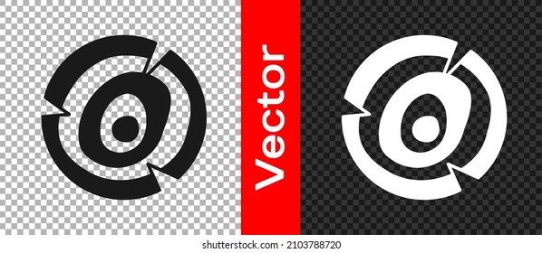 Black Wooden logs icon isolated on transparent background. Stack of firewood.  Vector