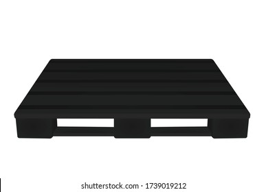 Black wooden pallet. vector illustration