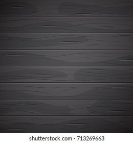 Black wooden planks, board, wall, table or floor surface. Wood texture.
