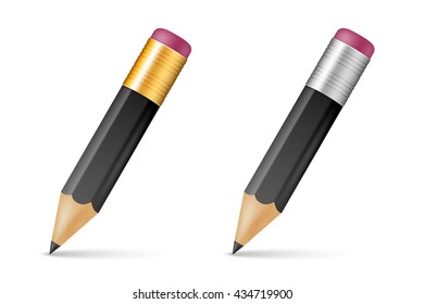 Black wooden sharp pencils