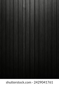 Black wooden wall background or wood vector texture