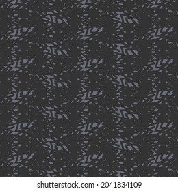 Schwarzer Wollteppich mit blauen Streifen und Formen. Abstrakter Strickstoff.