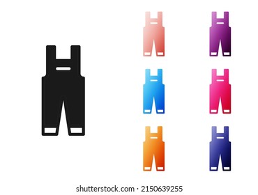 Black Work sobrepasa el icono aislado en fondo blanco. Indique los iconos en colores. Vector