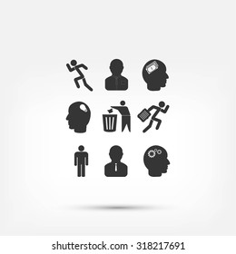 black working businessman icon