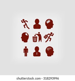 black working businessman icon