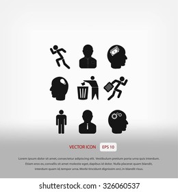 black working businessman icon