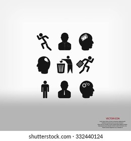 black working businessman icon