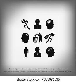 black working businessman icon