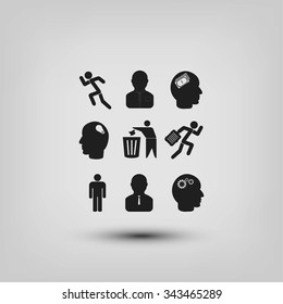 black working businessman icon