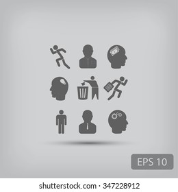 black working businessman icon