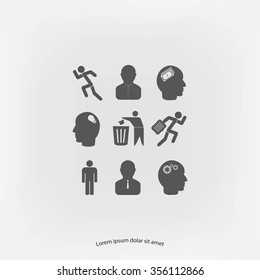 black working businessman icon