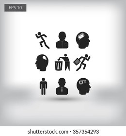black working businessman icon
