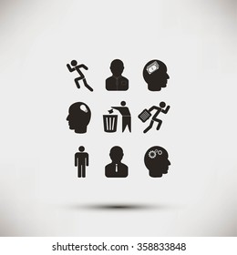 black working businessman icon