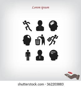 black working businessman icon