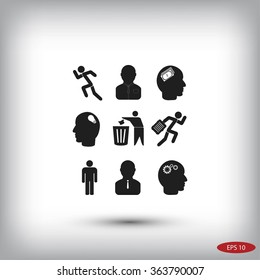 black working businessman icon