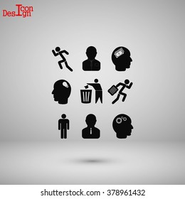 black working businessman icon