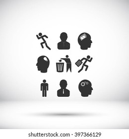 black working businessman icon
