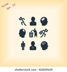 black working businessman icon