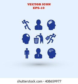 black working businessman icon