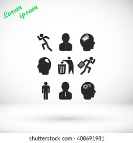 black working businessman icon