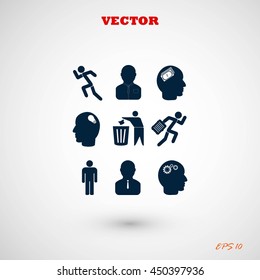 black working businessman icon