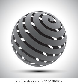 Black world globes with shadows - vector for stock