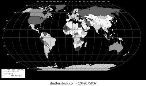 black world map