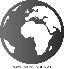 black world map earth planet globe vector