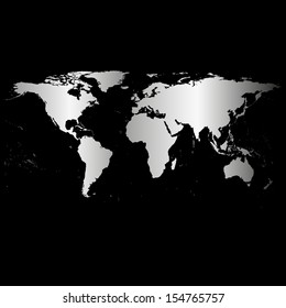 Black World Map Illustration