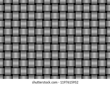 black woven seamless pattern