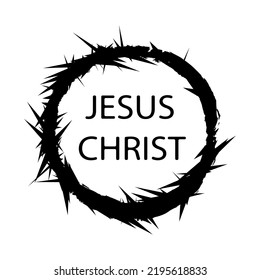 Jesus christ de corona negra. Ilustración vectorial. imagen de stock.
