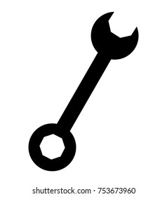  black wrench icon