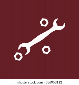 black wrench. icon. vector design