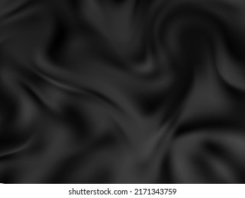 Black wrinkled fabric. Vector illustration. Design element.