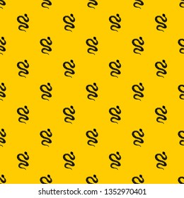 Black writhing snake pattern seamless vector repeat geometric yellow for any design