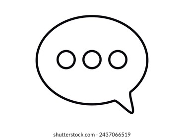 Schwarzes Schrift-Sprechblasen-Symbol auf weißem Hintergrund.