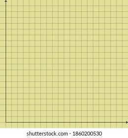 Black x axis and black y axis on cream background