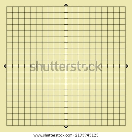 Black x axis and black y axis on Cream background