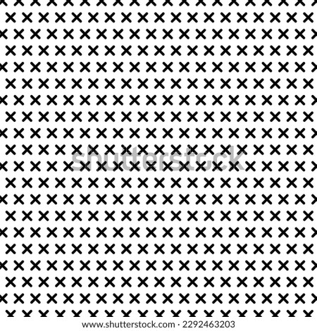 Black x cross symbol pattern with a white background vector illustration