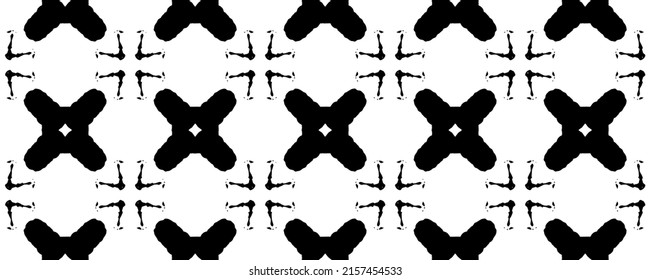 Black X Ink Texture. Vector Cross Geometry. Ink Cross Pattern. Rough Geometric Batik. Morocco Paint Drawing. Endless Line Texture. Pen Cross Template. Symbol Seamless Drawn. Ethnic Background Print